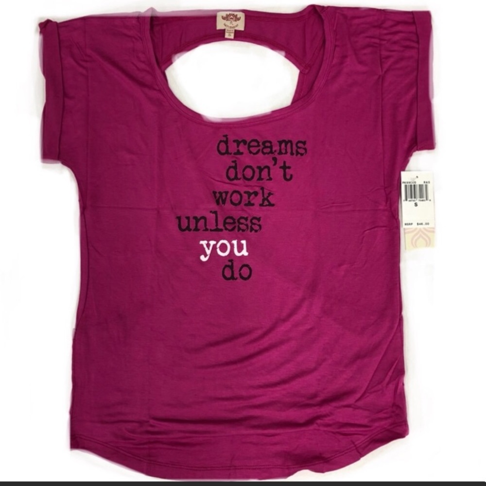 Pink Lotus cross-back tee - Picture 2 of 4